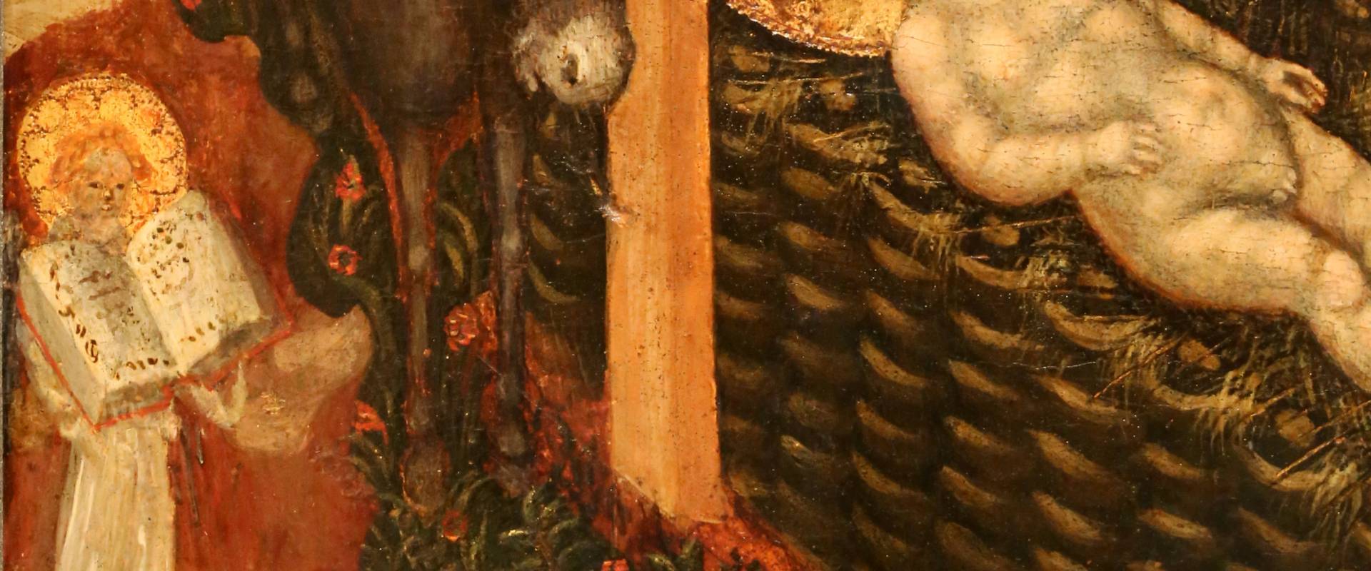 Federico tedesco, natività, 1420, 03 asino, angelo e simboli evangelisti foto di Sailko